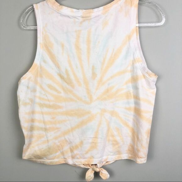 VIBE N’ | Tie Dye Tie Front Tank Top Orange White Pink Blue Women’s Size X-Large - Picture 7 of 8